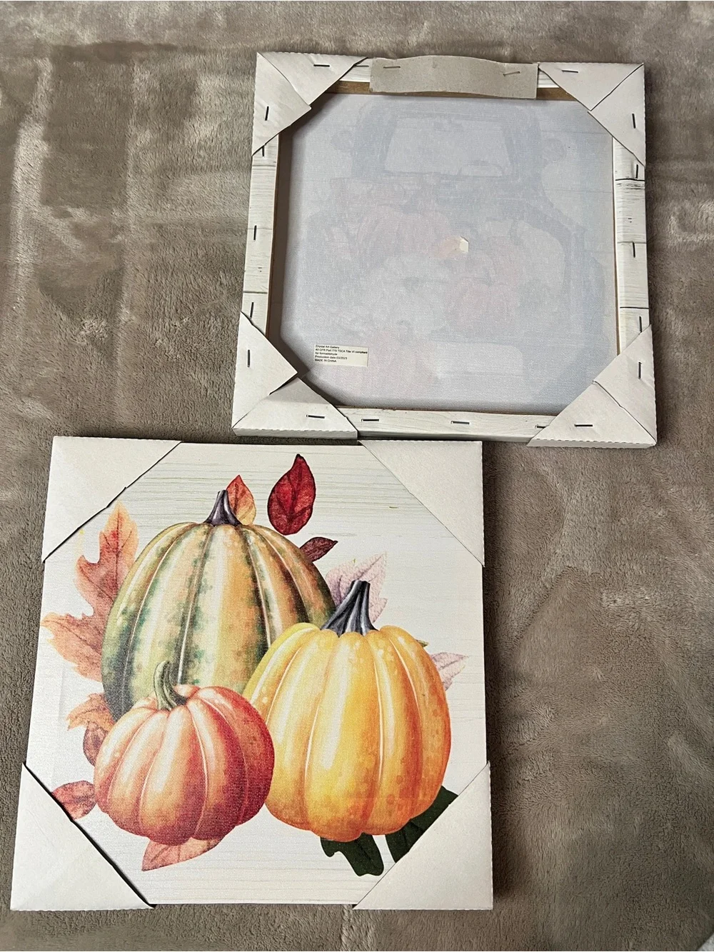 Autumn Pumpkin Truck Wall Art Set - Orange & Green